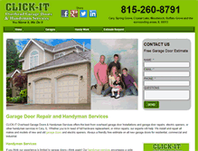 Tablet Screenshot of clickitgaragedoors.com